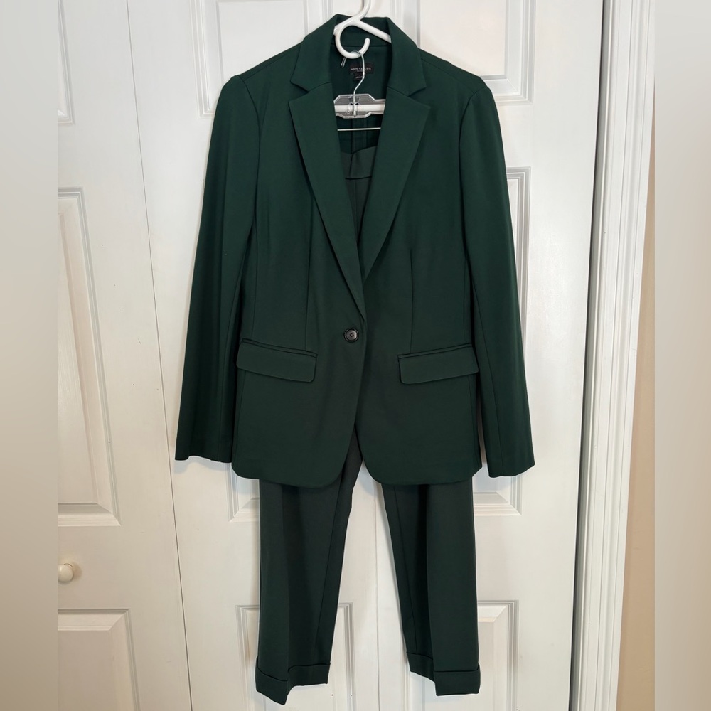 Women’s Dark Green Suit Jacket and Pants